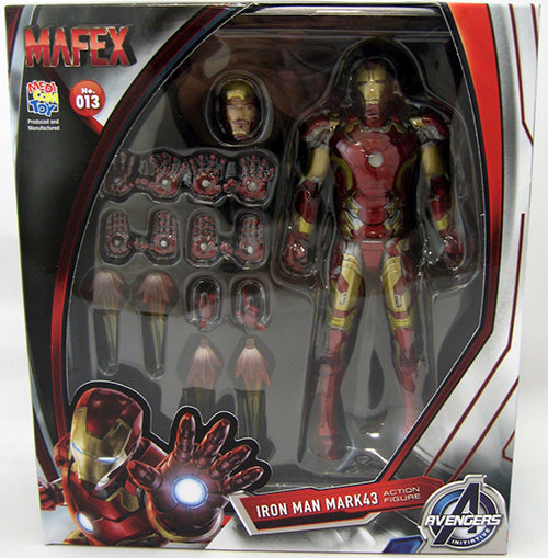【開封品美品】MARVEL IRON MAN MAFEX 6インチフィギュア Avengers Initiative 6 Inch Action Figure Mafex Series - Iron Man