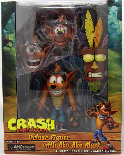 Crash Bandicoot 5 Inch Action Figure Ultra Deluxe Series - Aku Aku