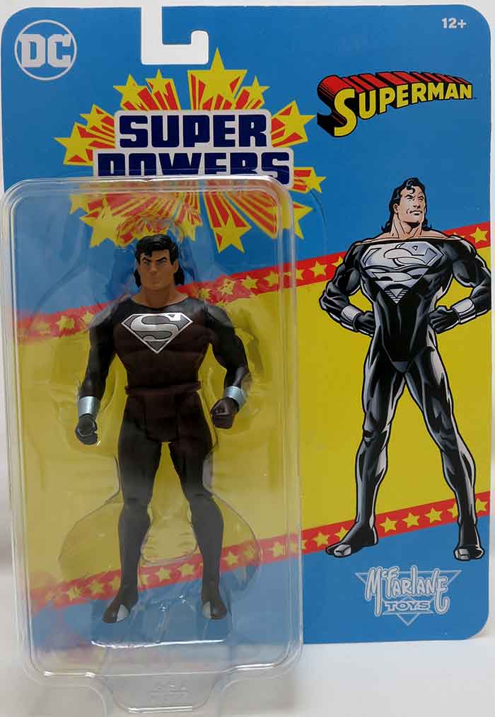 DC UNIVERSE 10 Classic スーパーマン セット DC Super Powers 4 Inch Action Figure Wave 10 - Black Suit Superman