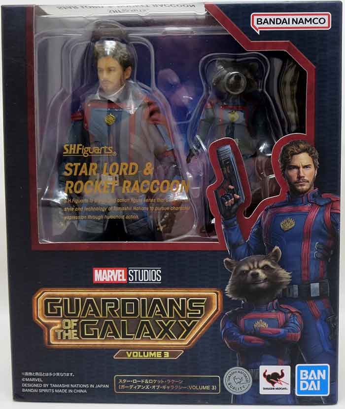 特撮 SHIFiguarts, STAR LORD & ROCKET RACCOON Guardians Of The Galaxy 6 Inch Action Figure S.H. Figuarts - Star