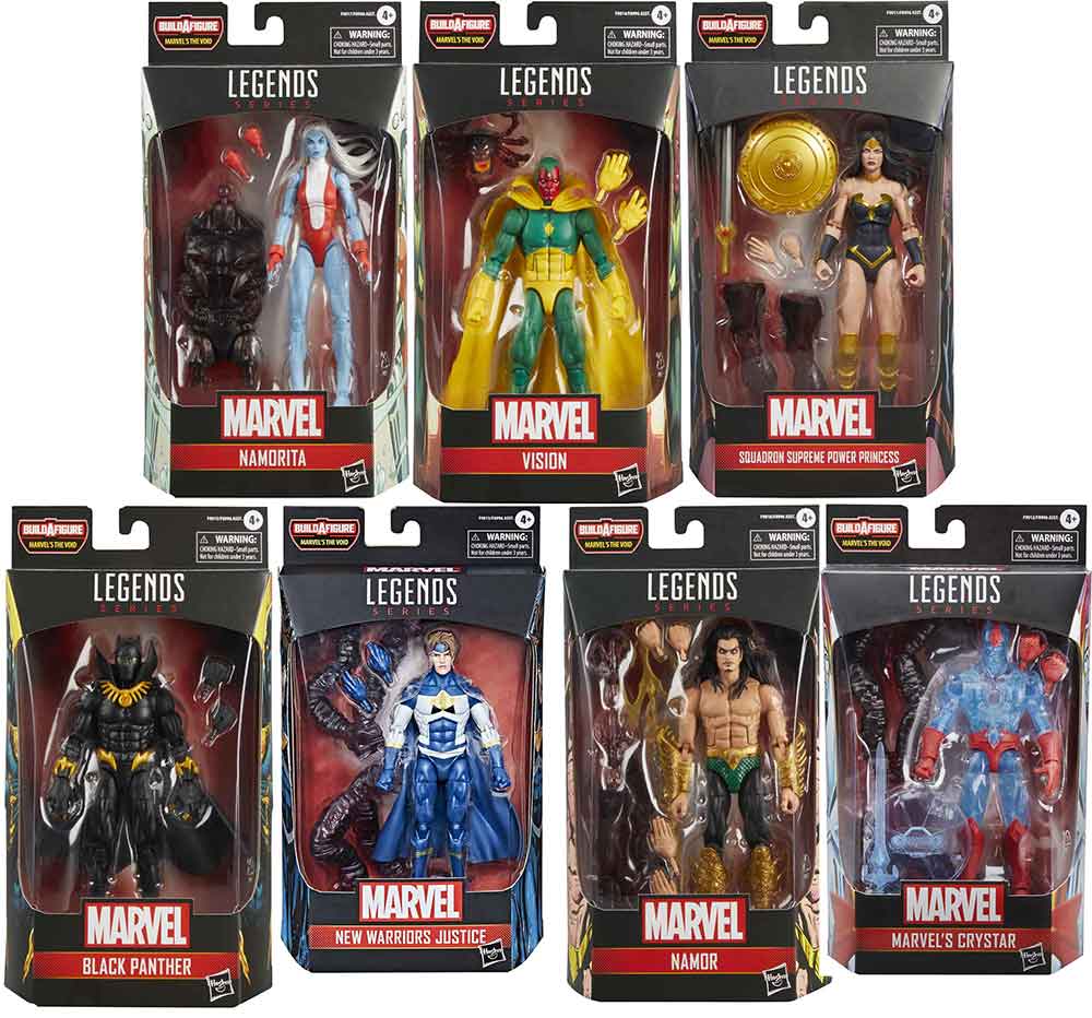 Marvel Legends Avengers 6 Inch Action Figure BAF The Void - Set of