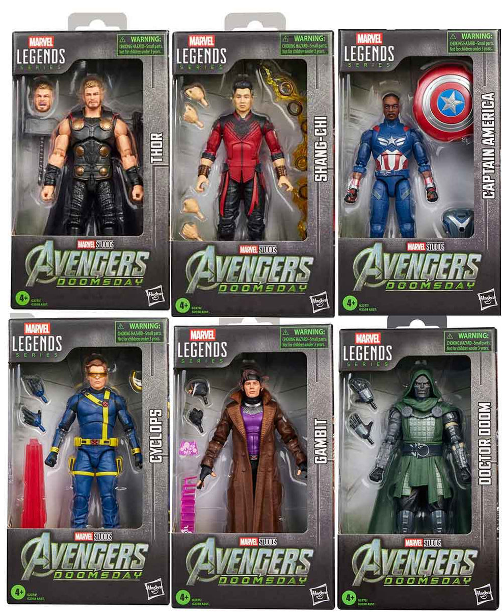 Marvel Legends Avengers Doomsday 6 Inch Action Figure - Set of 6