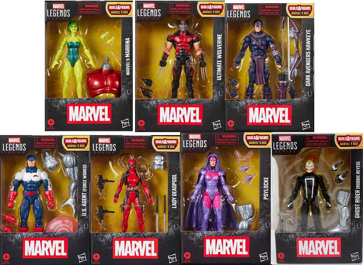 Marvel Legends 6 Inch Action Figure BAF Box - Set of 7 (Build-A
