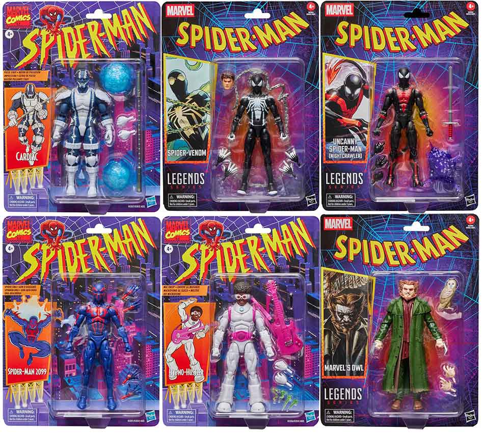 Marvel Legends Retro 6 Inch Action Figure Spider-man Wave 6 - Set
