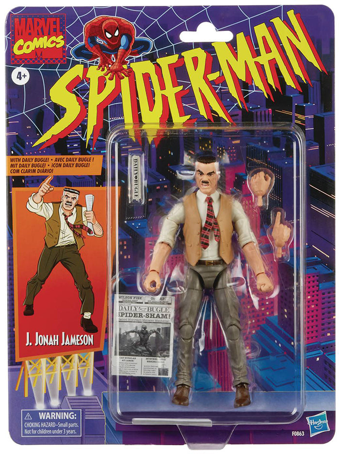マーベルレジェンド Jジョナジェイムソン 2体 Marvel Legends Spider-Man 6 Inch Action Figure Retro - J. Jonah