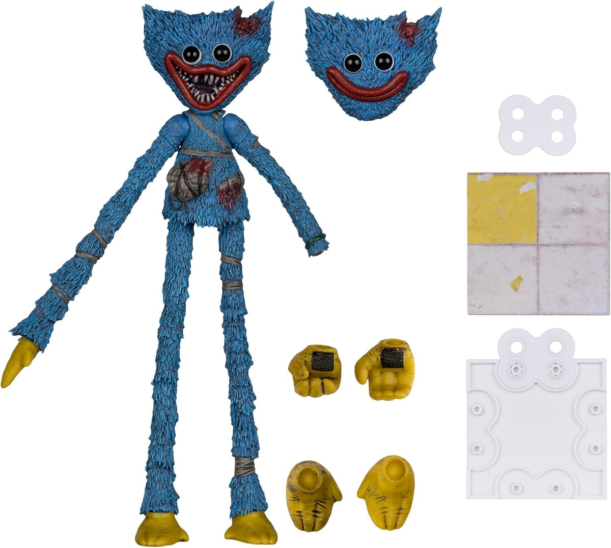 Poppy Playtime 7 Inch Action Figure Bendable - Huggy Wuggy (Ruined