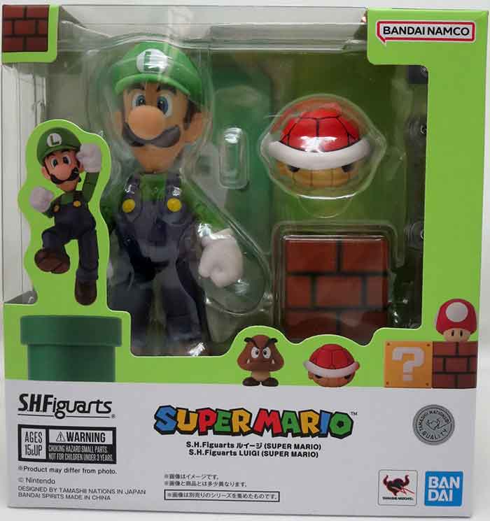 ルイージ様 Super Mario 5 Inch Action Figure S.H. Figuarts - Luigi Reissue