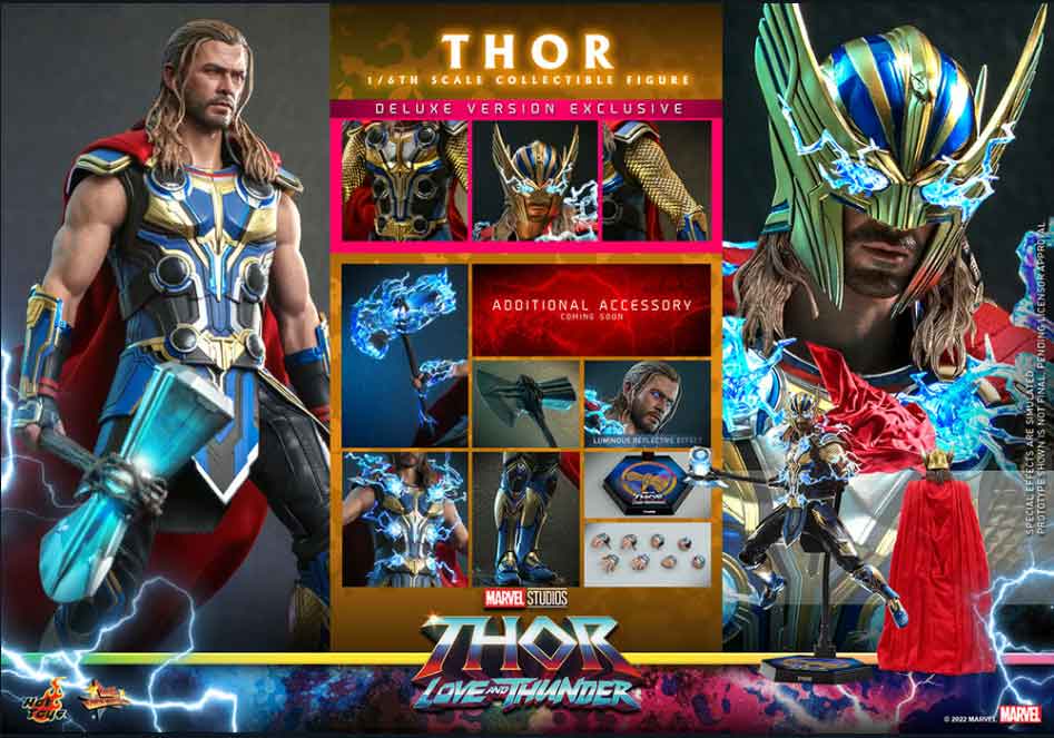 Marvel Thor フィギュア　ホットトイズ Thor Love and Thunder 12 Inch Action Figure 1/6 Scale Deluxe