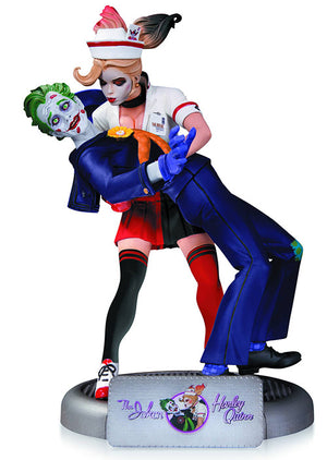 DC Comics Bombshells 10 Inch Statue Figure - Joker & Harley Quinn (2nd Edition)