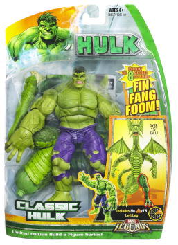 Marvel Legends Hulk 6 Inch Action Figures BAF Fin Fang Foom - Classic Green Hulk Variant
