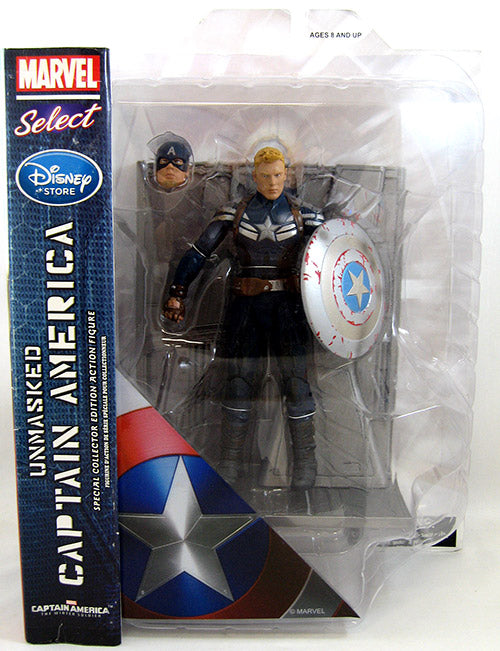 Marvel Select 8 Inch Action Figure Exclusive - Unmasked Captain America Movie Stealth Uniform (Sub-Standard Packaging)