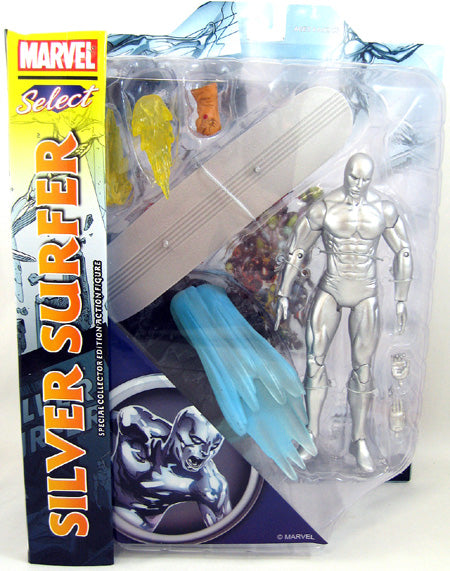 Marvel Select 8 Inch Action Figure Comic Series - Silver Surfer (Broken Base)