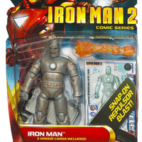 Iron Man 2  3.75 Inch Action Figure Comic Series - Iron Man with Snap-on Repulsor Blast #22