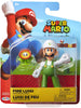 Super Mario 4 Inch Action Figure World Of Nintendo Wave 14 - Fire Luigi With Fire Flower