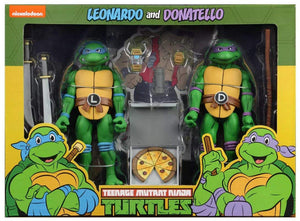 Teenage Mutant Ninja Turtles 7 Inch Action Figure 1980 Cartoon 2-Pack - Leonardo & Donatello