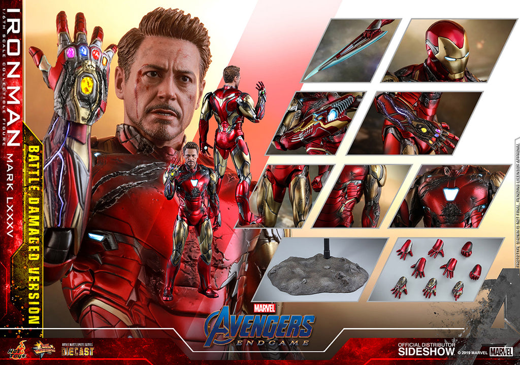 Action Figure Hot Toys Iron Man Battle Damaged Avengers Endgame 12