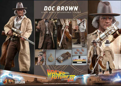 Back to the Future Part III 12 Inch Action Figure 1/6 Scale - Cowboy Doc Brown Hot Toys 909370