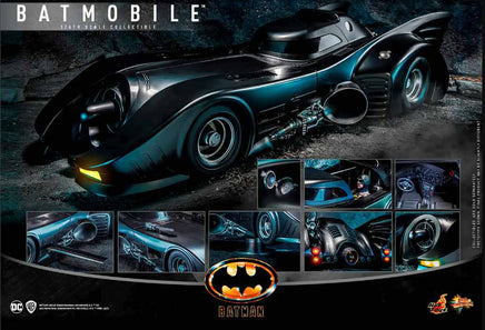 Batman 1989 12 Inch Scale Vehicle Figure 1/6 Scale - Batmobile Hot Toys 912144 (Previously Opened)