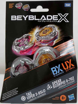 Beyblade X Booster Pack 2-Pack - Tail Viper 3-85L0 & Spear Scorpio 0-70Z