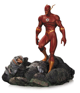 DC Collectible 6 Inch Statue Figure - Flash vs Gorilla Grodd Patina