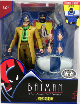 DC Direct Batman The Animated Series 7 Inch Action Figure BAF Lock-Up Exclusive - James Gordon Platinum