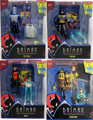 DC Direct Batman The Animated Series 7 Inch Action Figure BAF The Condiment King - Set of 4 (Scarecrow is Platinum Version)