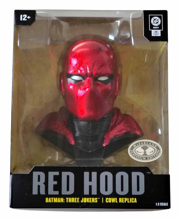 DC Direct Replica Cowls 7 Inch Prop Replica 1/3 Scale Exclusive - Red Hood Batman Three Jokers Cowl Platinum