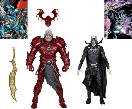 DC Multiverse 7 Inch Action Figure 2-Pack - Batman Who Laughs Knight Armor & The Merciless