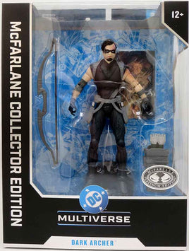 DC Multiverse Collector 7 Inch Action Figure Green Arrow Exclusive - Dark Archer Platinum