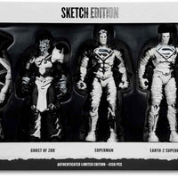 DC Multiverse Ghost Of Krypton 7 Inch Action Figure 4-Pack - Superman Comics Sketch Edition Gold Label