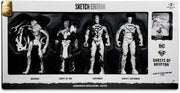 DC Multiverse Ghost Of Krypton 7 Inch Action Figure 4-Pack - Superman Comics Sketch Edition Gold Label