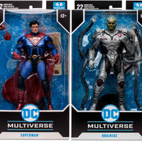 DC Multiverse Injustice 7 Inch Action Figure Gaming Wave 10 - Set of 2 (Superman - Brainiac)