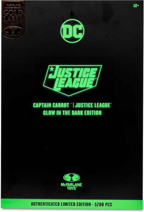 DC Multiverse Justice League Incarnate 7 Inch Action Figure Exclusive - Captain Carrot Glow In The Dark Gold Label