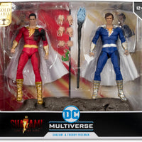 DC Multiverse Shazam Fury Of The Gods 7 Inch Action Figure 2-Pack Exclusive - Shazam & Freddy Freeman Gold Label