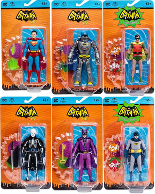 DC Retro Batman 1966 6 Inch Action Figure Wave 8 - Set of 6