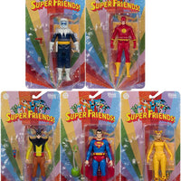 DC Retro Superfriends 6 Inch Action Figure Wave 2 - Set of 5 (Captain Cold - Flash - Toyman - Cheetah - Superman)