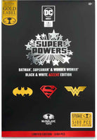 DC Super Powers Trinity Pack 4 Inch Action Figure Exclusive - Batman, Superman & Wonder Woman Black & White Gold Label