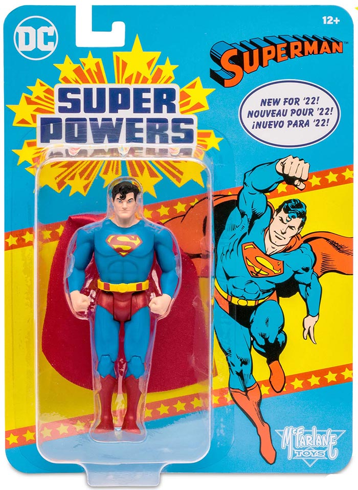 DC Super Powers 4 Inch Action Figure Wave 1 - Superman (Light Blue)