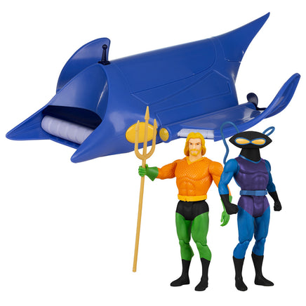DC Super Powers 4 Inch Scale Vehicle Figure Wave 10 Crowdfunded Exclusive - Sea-Saucer with Black Manta & Aquaman Bundle
