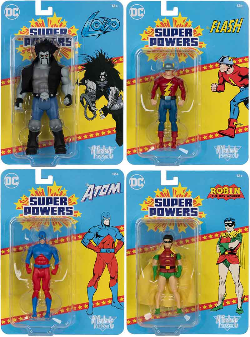 DC Super Powers 4 Inch Action Figure Wave 10 - Set of 4 (Lobo - Flash ...