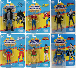 DC Super Powers 4 Inch Action Figure Wave 10 - Set of 6 (Lobo - Flash - Atom - Robin Square Buckle - Batman - Superman)