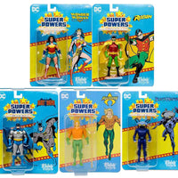 DC Super Powers 4 Inch Action Figure Wave 4 - Set of 5 (Black Manta - Robin - Batman - Aquaman - Wonder Woman)