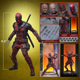 Deadpool & Wolverine 12 Inch Action Figure 1/6 Scale - Deadpool Battling Version Hot Toys 913969