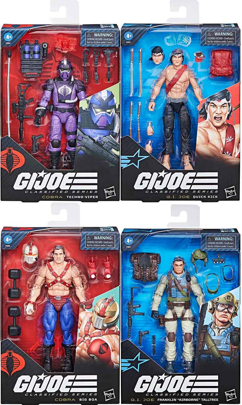 G.I. Joe Classified 6 Inch Action Figure Wave 17 - Set of 4