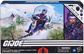 G.I. Joe Classified 6 Inch Vehicle Figure - Tele-Viper & Cobra Flight Pod (Trubble Bubble)