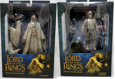 Lord Of The Rings 7 Inch Action Figure Deluxe Series 6 - Set of 2 (Samwise - Saruman