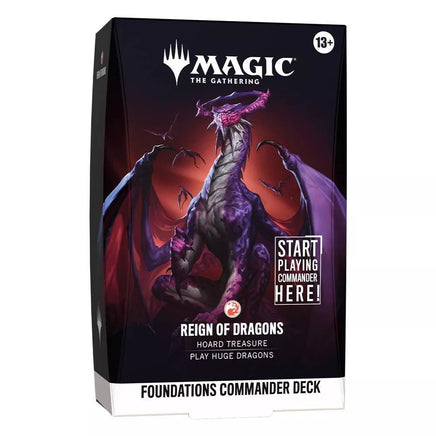 Magic the Gathering Trading Card Game Card Game - Reign of Dragons Foundations Commander Deck