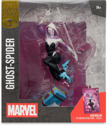 Marvel Collectible 7 Inch Statue Figure 1/10 Scale Posed Scene Exclusive - Ghost Spider Gold Label
