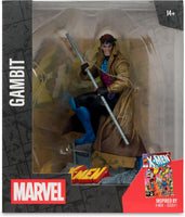 Marvel Collectible 7 Inch Statue Figure 1/10 Scale Posed Scene - Gambit (X-Men #1)