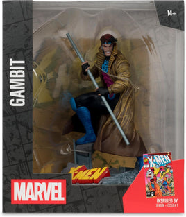 Marvel Collectible 7 Inch Statue Figure 1/10 Scale Posed Scene - Gambit (X-Men #1)